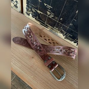 Hollister Laser Cut Leather Belt
